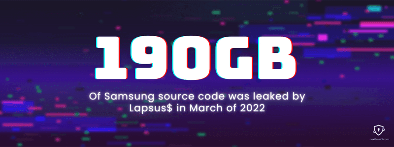 190GB Of Samsung source code was leaked Lapsus$ in March of 2022